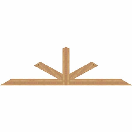 Ekena Millwork Saratoga Timber Gable Bracket, Western Red Cedar, 108"W x 31 1/2"H x 1 1/2"D x 5 1/2"F, 7/12 Pitch GBW108X31X0206SAR00SWR
